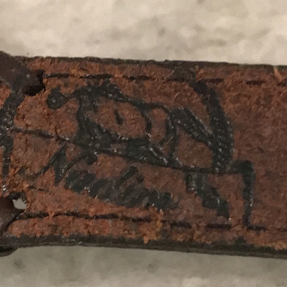 Vintage Nadine Western Belt Womens 32 Brown Leather Conchos Cowboy Rodeo USA - Picture 6 of 10